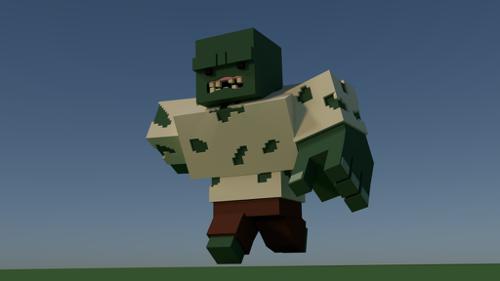 Big Rigged Low Poly Zombie preview image